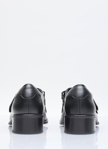 Martine Rose 과장된 토 가죽 슈즈 블랙 mtr0156018