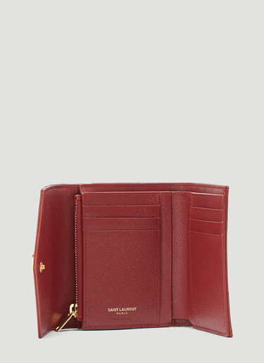 Saint Laurent Monogram Tri-Fold Wallet Red sla0243084