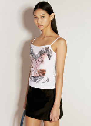 Y/Project Lace Print Camisole Top White ypr0255002