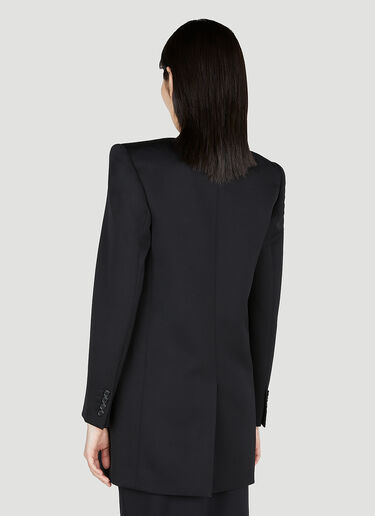 Saint Laurent Structured Double Breasted Blazer Black sla0252010