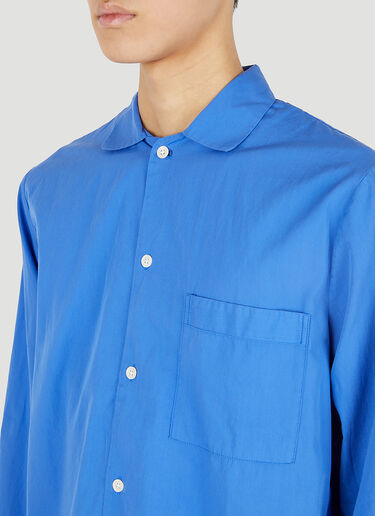 Tekla Classic Pyjama Shirt Blue tek0351019