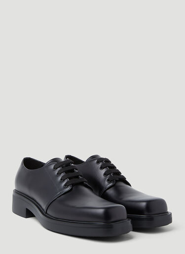 Prada Brushed Leather Derby shoes Black pra0153014