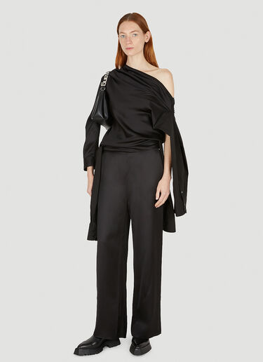 MM6 Maison Margiela Dropped Shoulder Jumpsuit Black mmm0248005