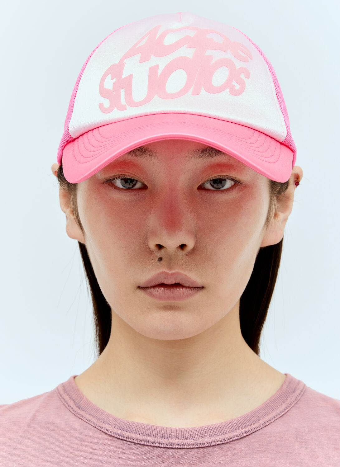 Shop Acne Studios Logo Baseball Cap In Pink