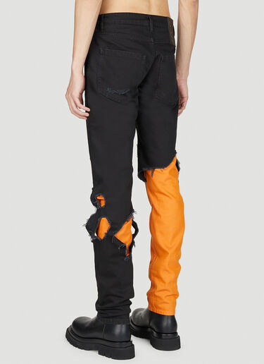 Raf Simons Destroyed Double Jeans Orange raf0351003