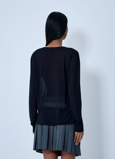 Logo Motif Sweater Miu Miu Logo Motif Sweater Black miu0263010