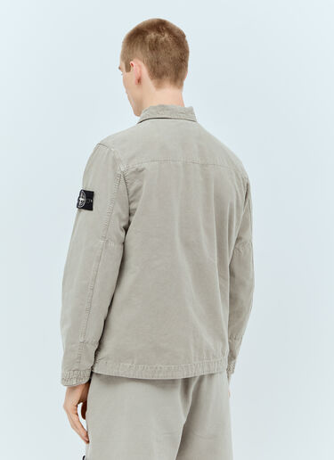 Stone Island Button Canvas Jacket Grey sto0156022