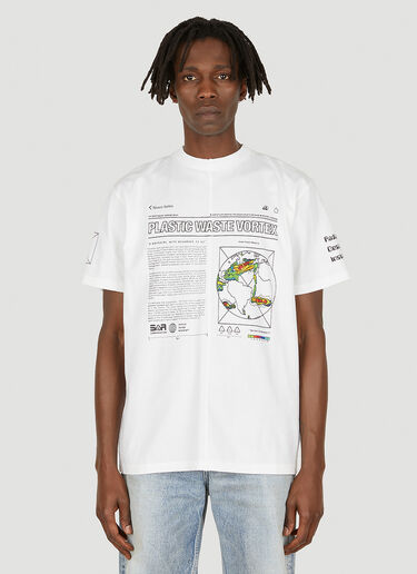 Space Available Plastic Waste Vortex T-Shirt White spa0348011