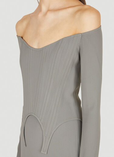 Dion Lee Arch Corset Dress Grey dle0249002
