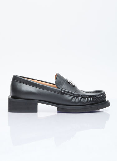 GANNI Butterfly Logo Loafers Black gan0255091