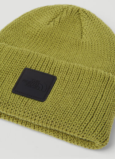 The North Face Logo Patch Beanie Hat Green tnf0154014