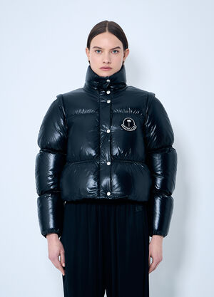 8 Moncler Palm Angels Noella Short Down Jacket Black mpa0259001