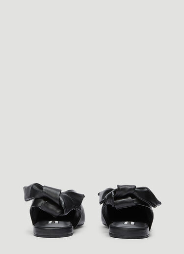 Jil Sander Knotted Leather Flats Black jil0243018