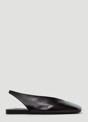 Jil Sander Slingback Ballet Shoes Black jil0253027