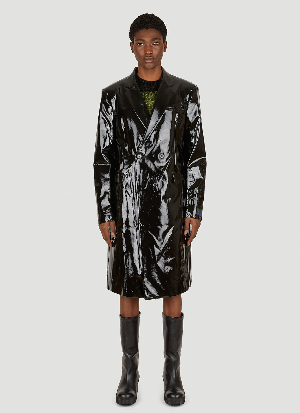 Long on sale vinyl coat