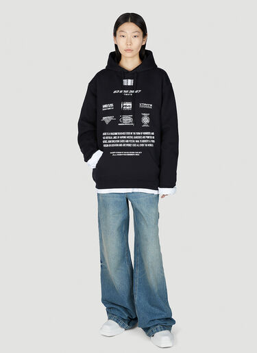 VTMNTS Movie Barcode Definition Hooded Sweatshirt Black vtm0351006