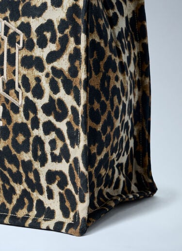 GANNI Large Easy Shopper Tote Bag Brown gan0263048