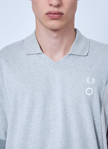 Fred Perry x Craig Green Long Sleeve Jersey Polo Shirt Grey fry0166008