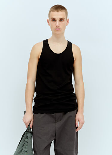 Lemaire Rib Debardeur Tank Top Black lem0156012