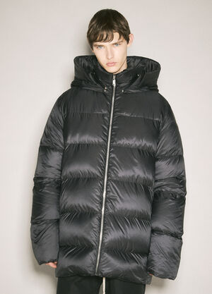 Homme Plissé Issey Miyake Hooded Cyclopic Coat Black hmp0159009