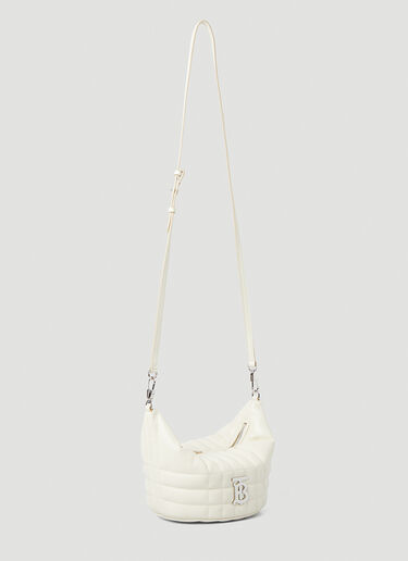 Burberry Lola Quilted Crescent Shoulder Bag White bur0248040