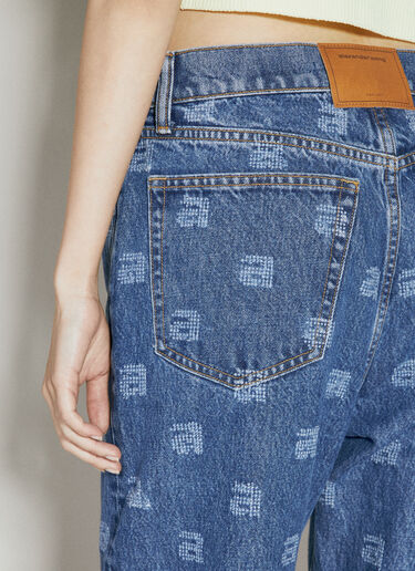 EZ ロゴストレートレッグ ジーンズ Alexander Wang EZ ロゴストレートレッグ ジーンズ ブルー awg0254012