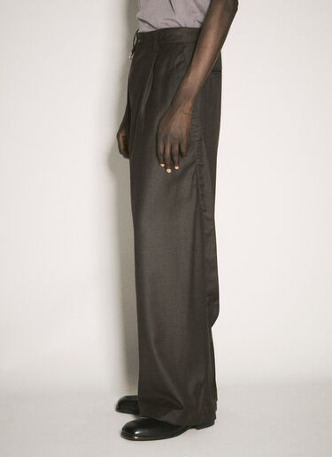 Origami Wool Pants O.FILES Origami Wool Pants Brown ofl0158009