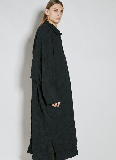 Yohji Yamamoto Men's Wrinkled Coat in Black | LN-CC®