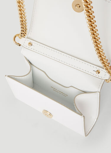 Dolce & Gabbana Logo Plaque Chain Wallet White dol0249094