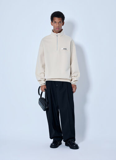 LN-CC® - Jacquemus: Le Camionneur Gros Grain Sweatshirt - Beige Jacquemus Le Camionneur Gros Grain Sweatshirt Beige jac0166004