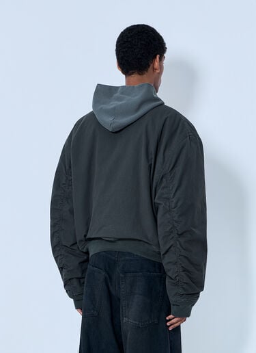 Balenciaga Hooded Bomber Jacket Grey bal0163008