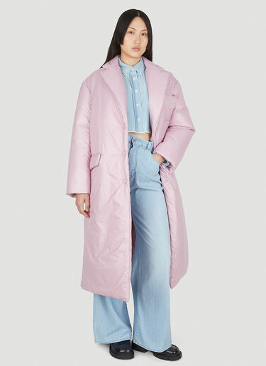 Miu Miu Puffer Belted Coat Pink miu0250019
