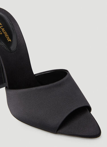 Saint Laurent Suite High Heel Mules Black sla0251176
