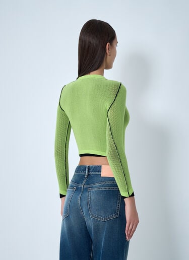 Fishnet Cardigan Chopova Lowena Fishnet Cardigan Yellow cho0262007