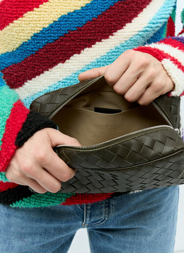 Bottega Veneta イントレチャート トラベルポーチ カーキ bov0157015