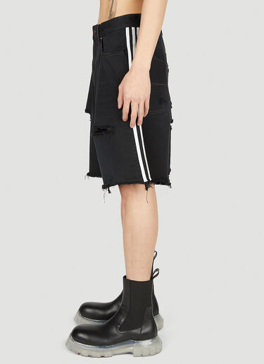 Balenciaga x adidas Striped Baggy Shorts Black axb0151011