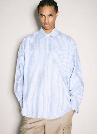 Our Legacy Borrowed Striped Shirt Blue our0158003
