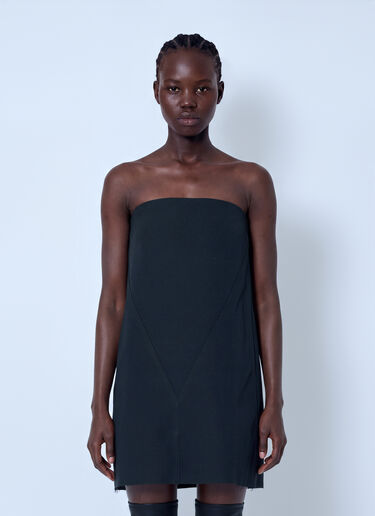 LN-CC® - Rick Owens: Cropped Sheath Mini Dress - Black Rick Owens Cropped Sheath Mini Dress Black ric0266010