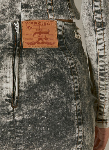 Y/Project Paris' Best Patch Denim Mini Skirt Black ypr0254004