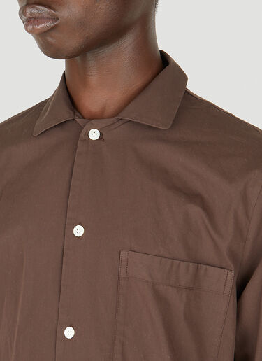 Tekla Classic Sleep Shirt Brown tek0349026