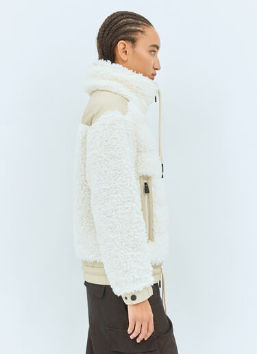 Moncler Grenoble Teddy Zip-Up Cardigan Off white mog0258009