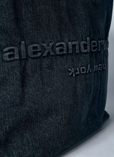 Alexander Wang Denim Punch Tote Bag Grey awg0259044