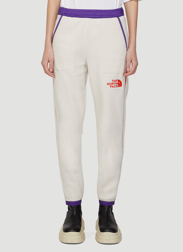 The North Face Colour Block Fleece Track Pants in White