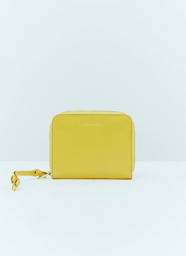 Dries Van Noten Zip Around Leather Wallet Yellow dvn0254053