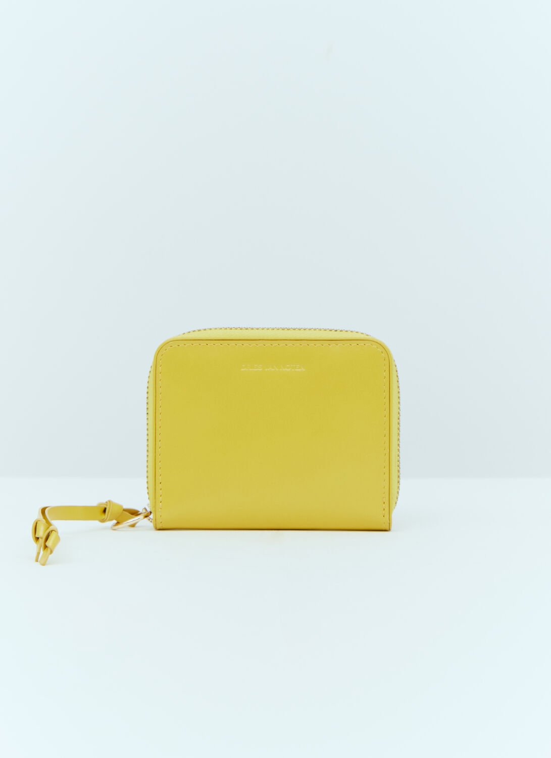 Dries Van Noten Zip Around Leather Wallet In Yellow