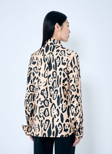 Sportmax Animal-Print Shirt Beige spx0259003