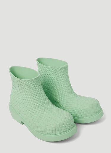Fireman Intreccio Rubber Anke Boot Bottega Veneta Fireman Intreccio Rubber Anke Boot Green bov0254012