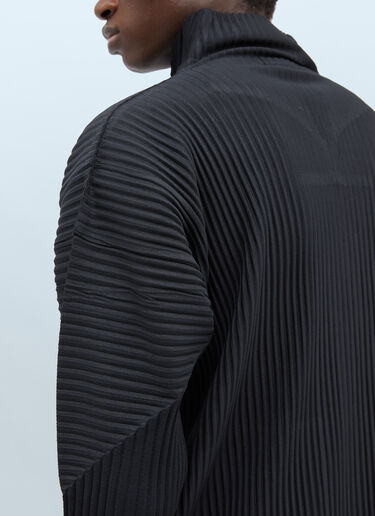 Homme Plissé Issey Miyake 褶裥拉链开衫 黑色 hmp0155011