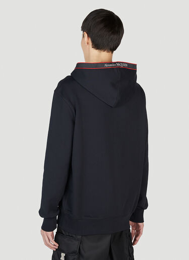대조적인 트리밍 후드 스웨트셔츠 Alexander McQueen 대조적인 트리밍 후드 스웨트셔츠 블랙 amq0151013