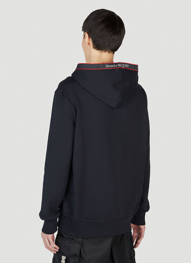 Alexander McQueen Contrast Trim Hooded Sweatshirt Black amq0151013